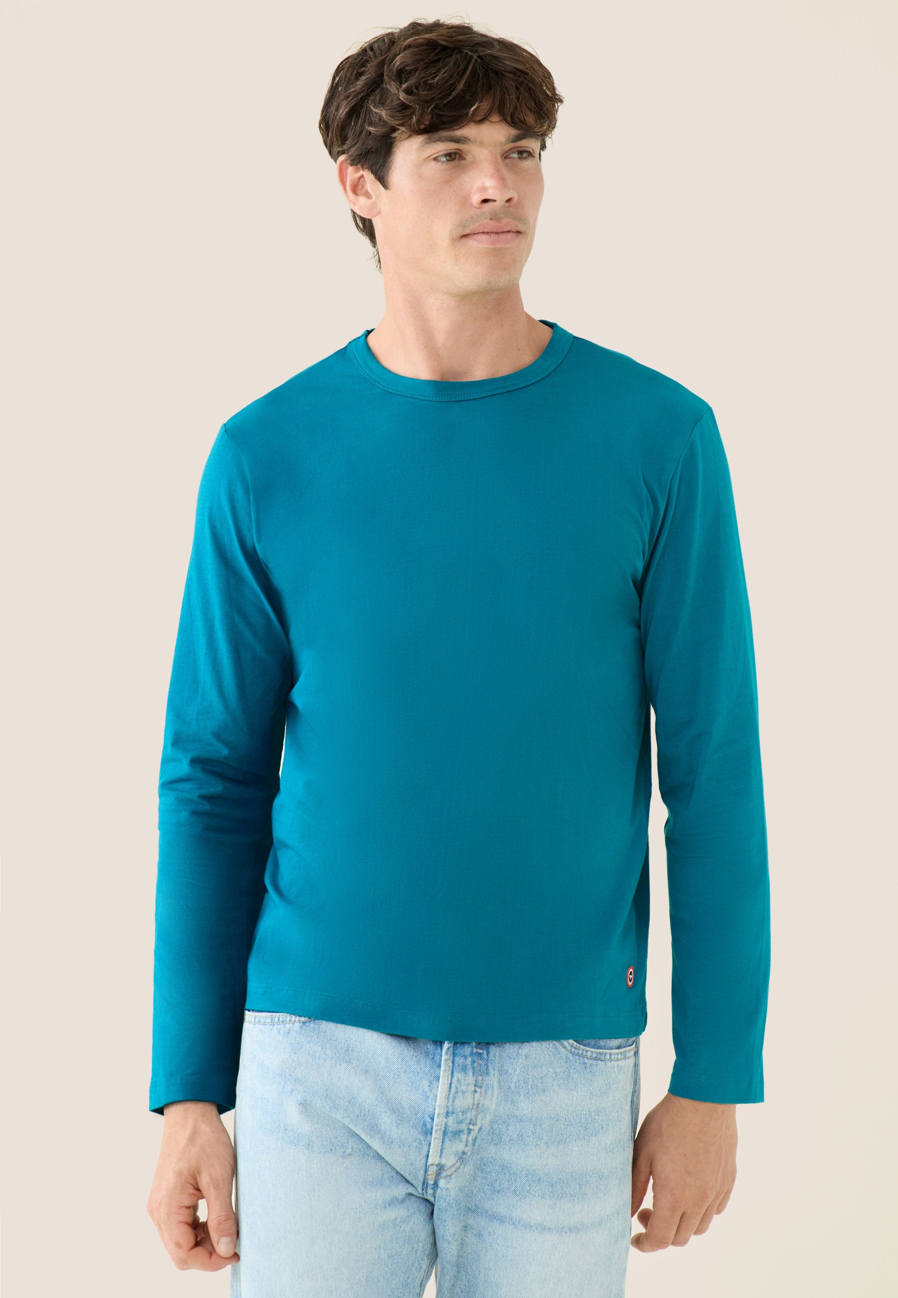 Topaz Men's Long Sleeve Cotton T-Shirt - Superb Topaz