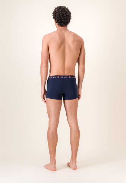 Lot de 3 boxers en coton - Boxers Vie en Slip Rouge Marine