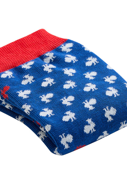 Chaussettes mi-hautes en coton - Lucas Coq Bleu Blanc Rouge XV de France