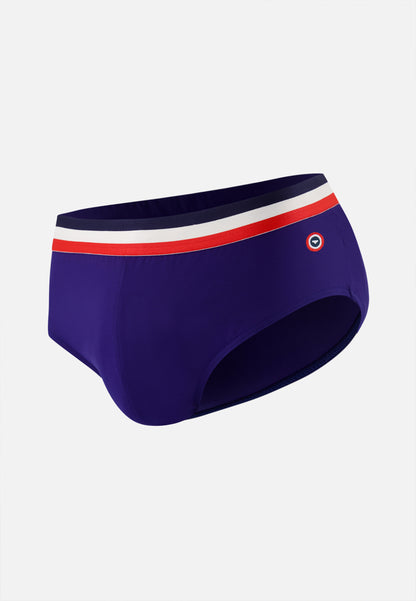 Men's blue swim briefs - Indigo Storm