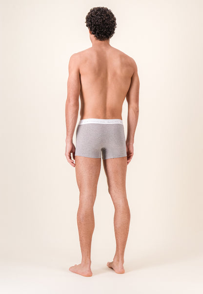 Grey cotton boxer briefs - Redoutable Heather Grey