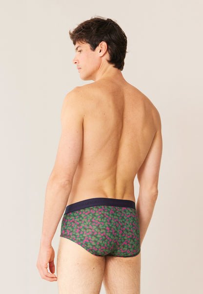 Slip en coton - Terrible Imprimé Poppy Epicea Betterave