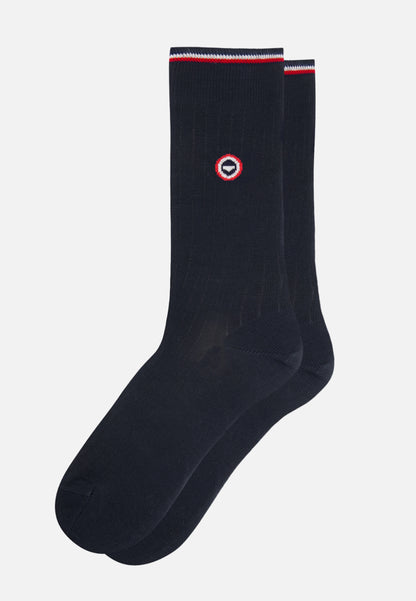 Chaussettes mi-hautes anthracite en fil d'Écosse - Nessy Anthracite