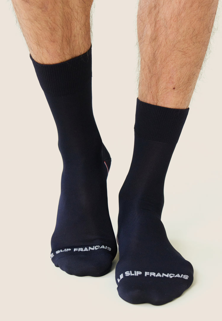 Chaussettes mi-hautes en polyamide - Daniel Everybody Noir - Le Slip Français - 3