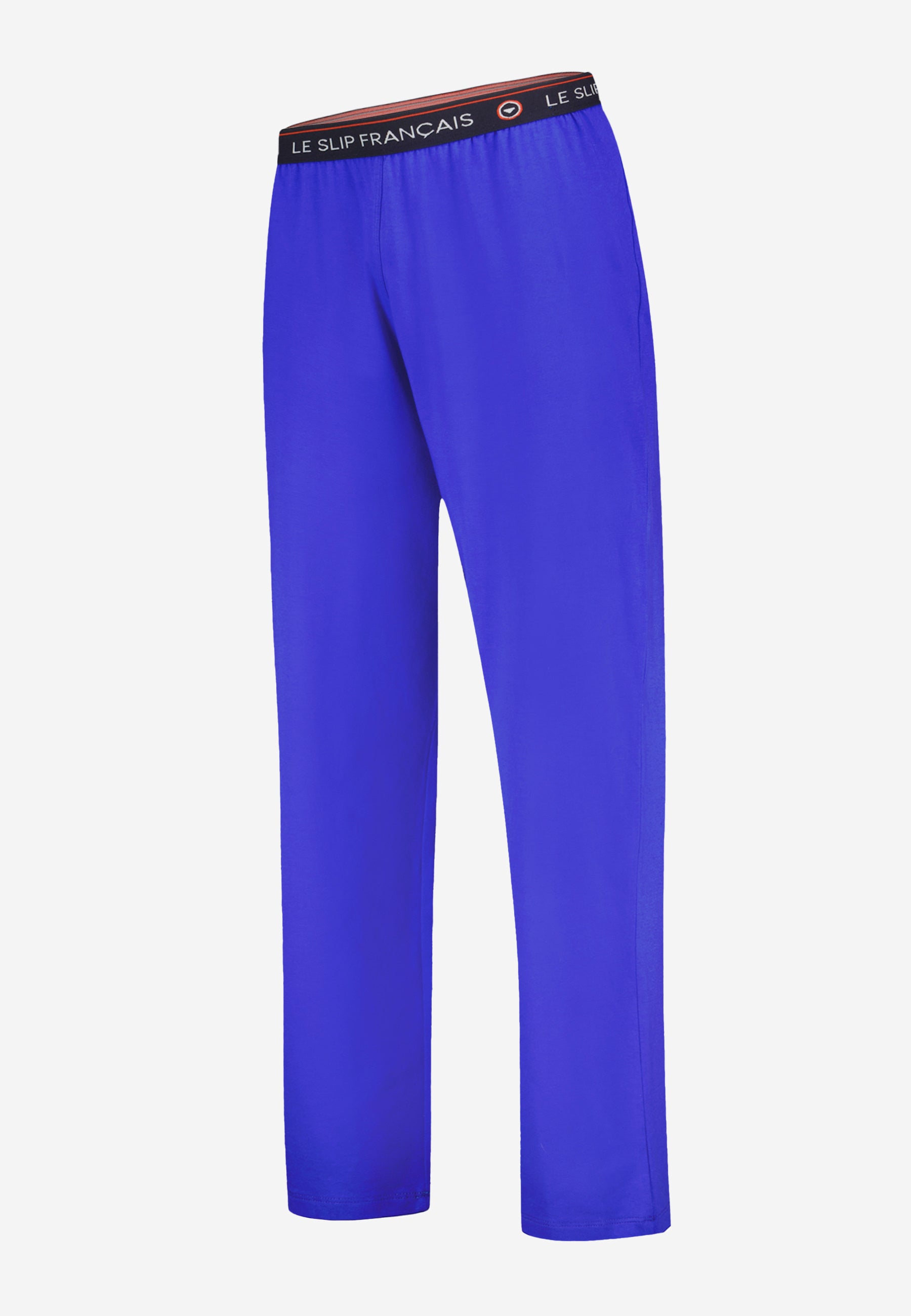 Men's long blue cotton pajama bottoms - Indomitable Dazzling Blue