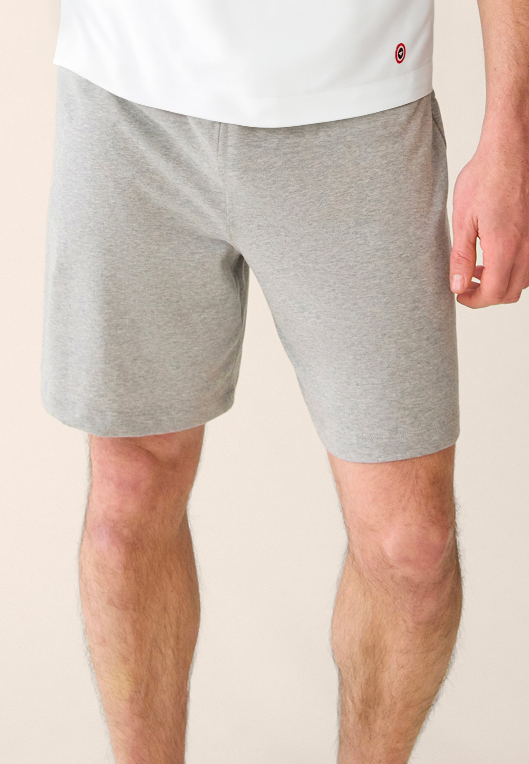 Cotton Tank Top and Shorts Pajama Set - Fulminant Sleeveless Top Pajamas White and Invincible Short Pajama Bottoms Heather Grey