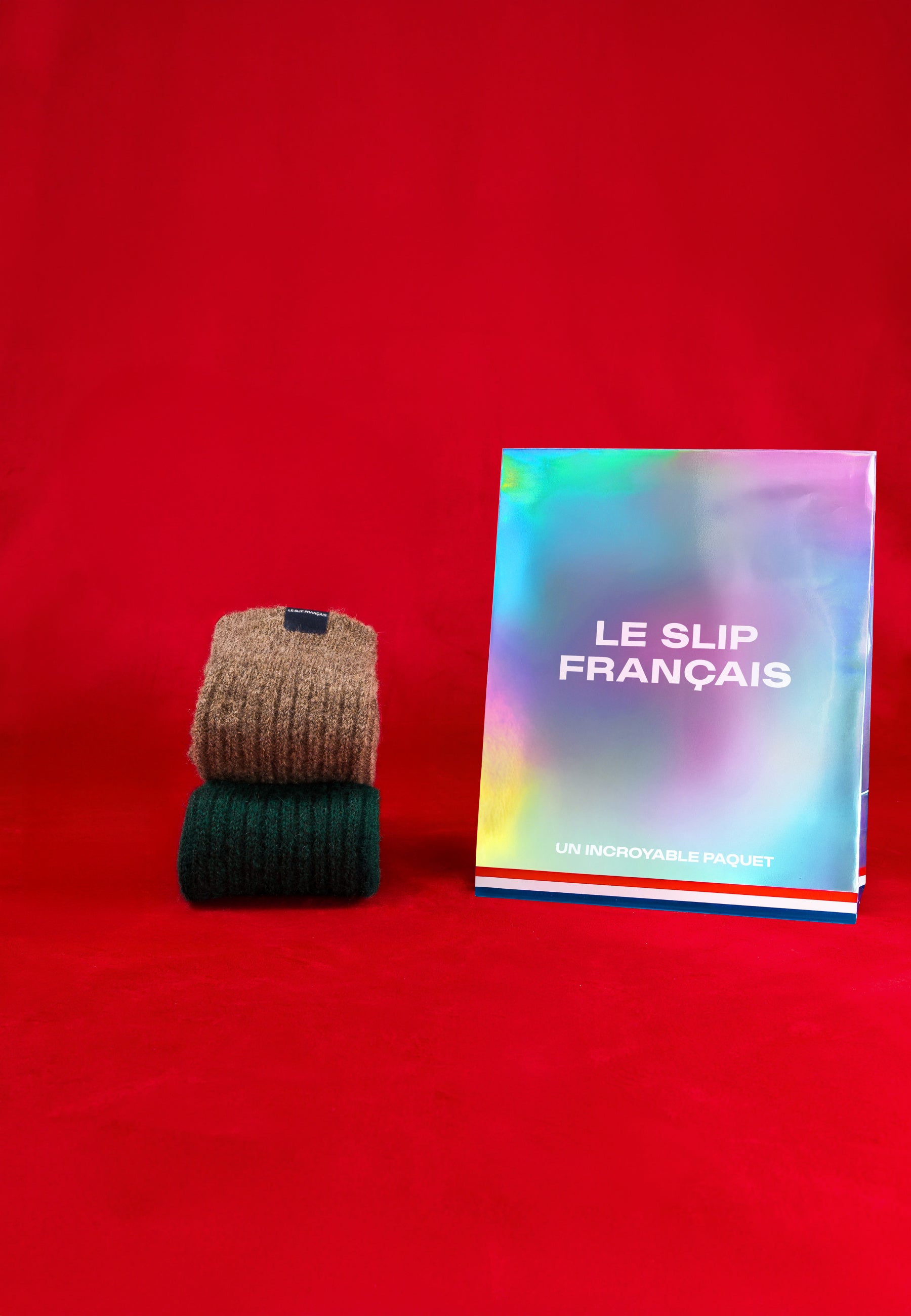 Lot de 2 chaussettes mi-hautes avec mohair - Chaussettes Sapin Camel