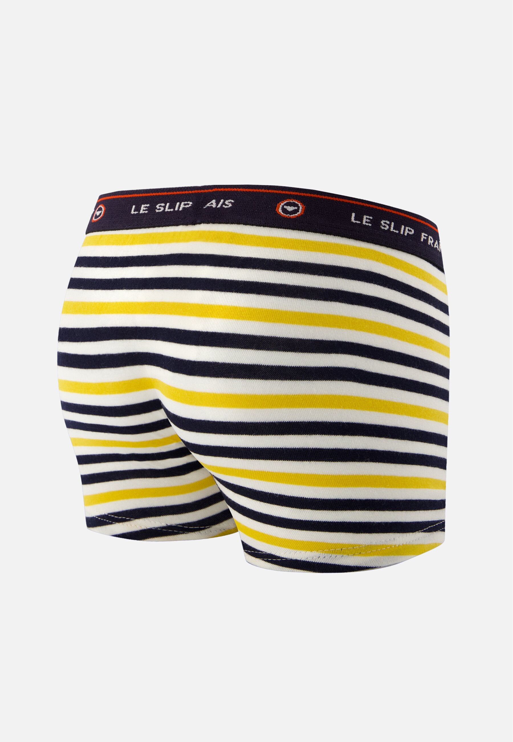 Boxer enfant à rayures jaunes en coton - Petit Joseph Rayures Jaune