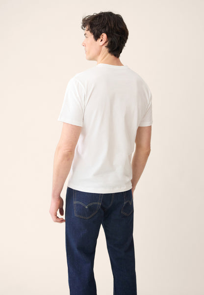 T-shirt homme blanc à manches courtes en coton - Formidable Blanc Brodé L'Incroyable