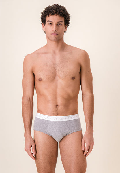 Grey cotton briefs - Intrepid Heather Grey