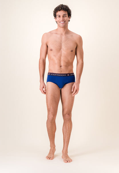 Blue cotton briefs - Intrepid Indigo