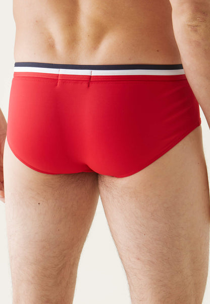 Slip de bain en polyamide - Amiral Rouge