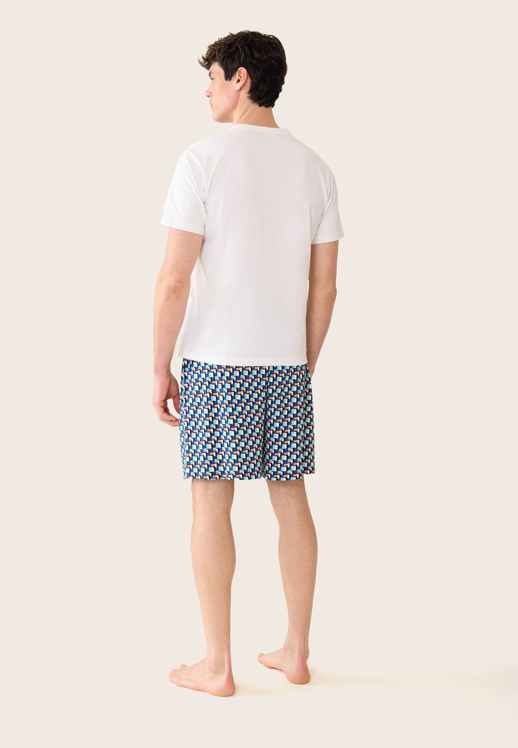 Cotton t-shirt and shorts pyjama set - Formidable white Fredy Corbusier pyjama set