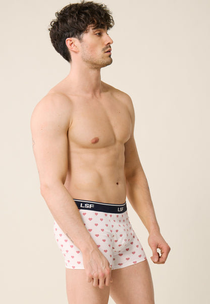 Red heart cotton boxer shorts - Marius Petit Coeur Rouge Cerise