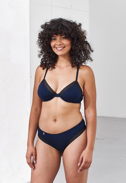 Soutien-gorge triangle armaturé en modal - La Mélusine Marine