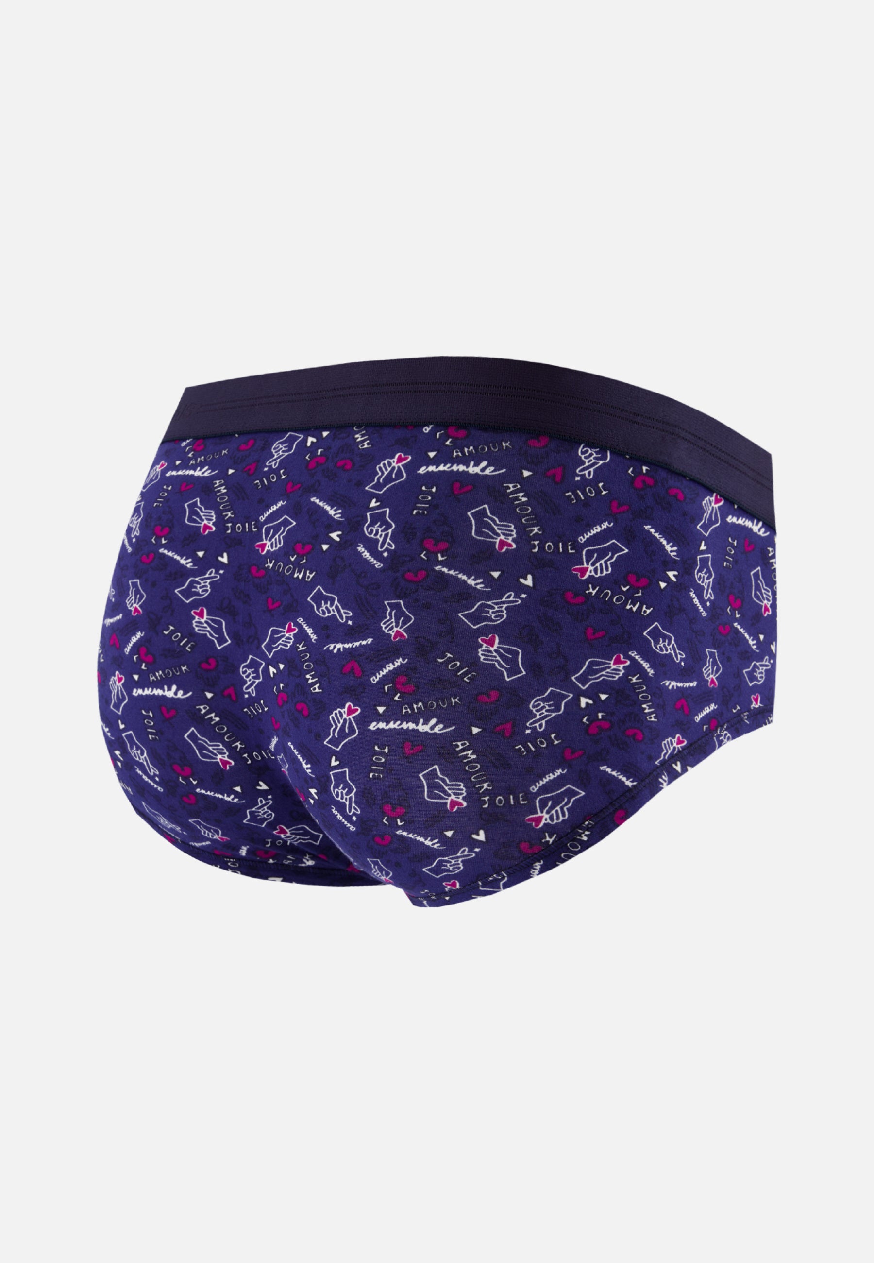 Slip en coton - Terrible Imprimé Gufi Acier Betterave