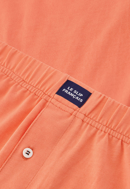 Pink cotton jersey boxer shorts - Fredo Rose Pêche