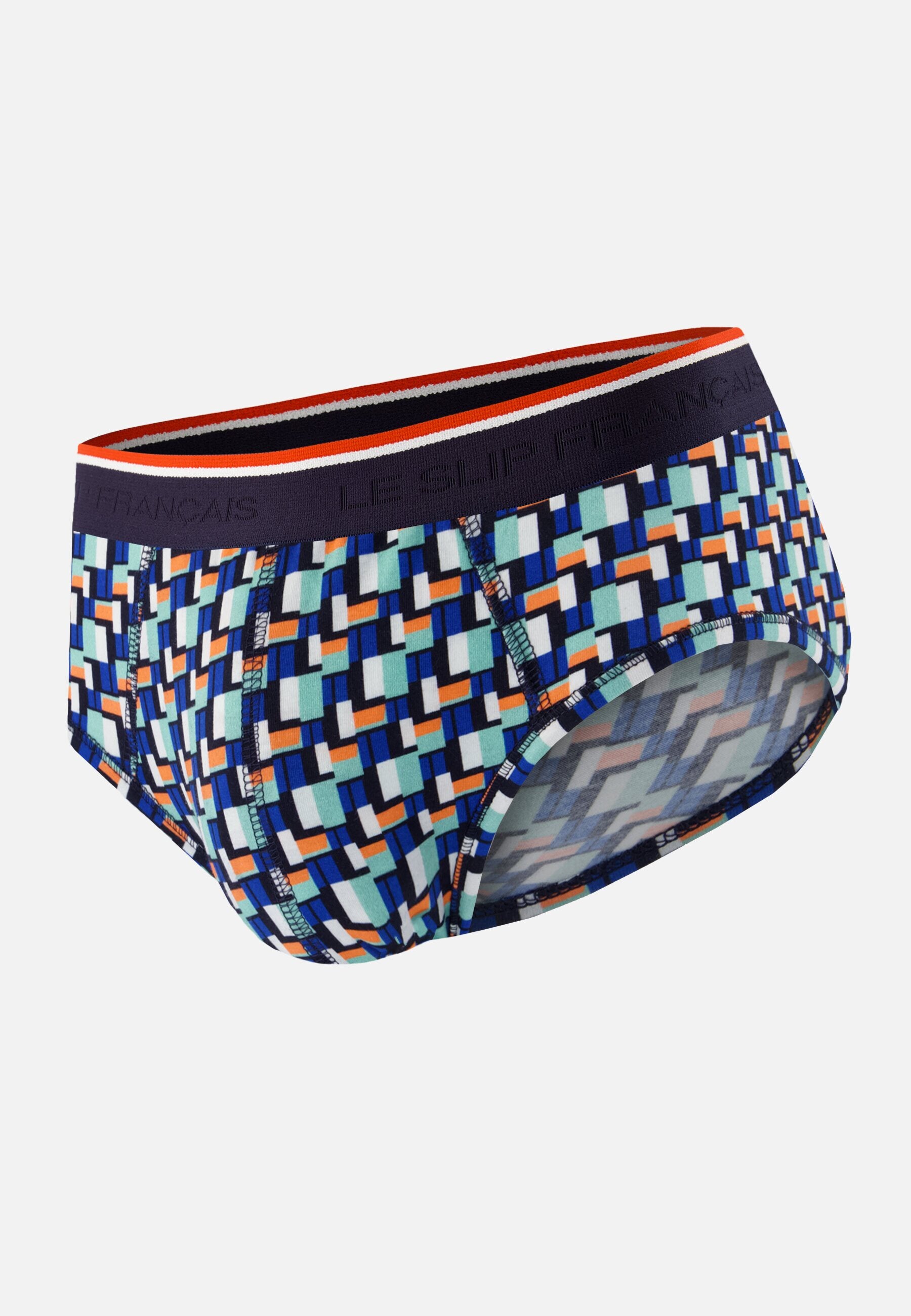 Slip vert à motif corbusier en coton - Terrible Corbusier Vert Azur