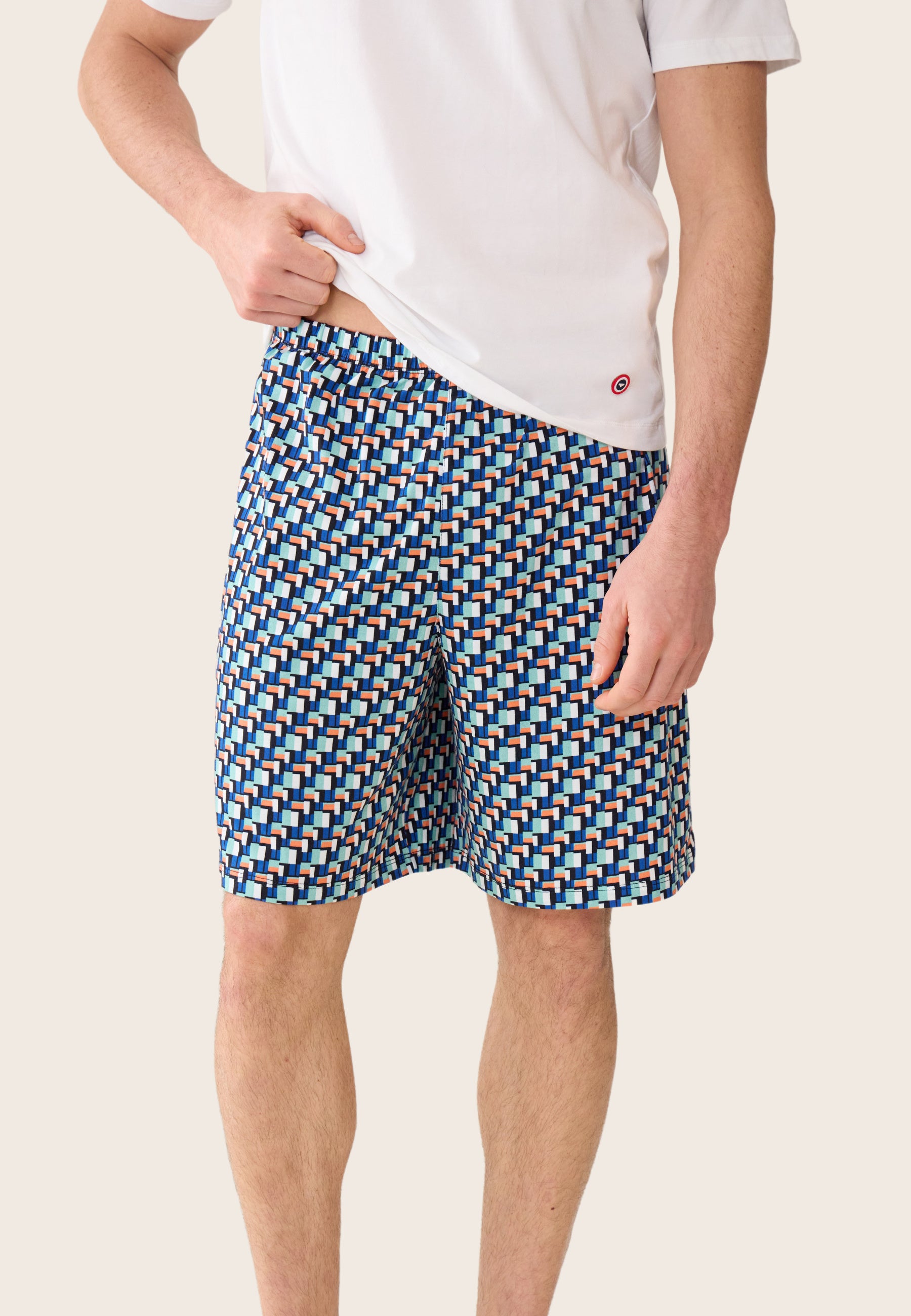 Cotton t-shirt and shorts pyjama set - Formidable white Fredy Corbusier pyjama set