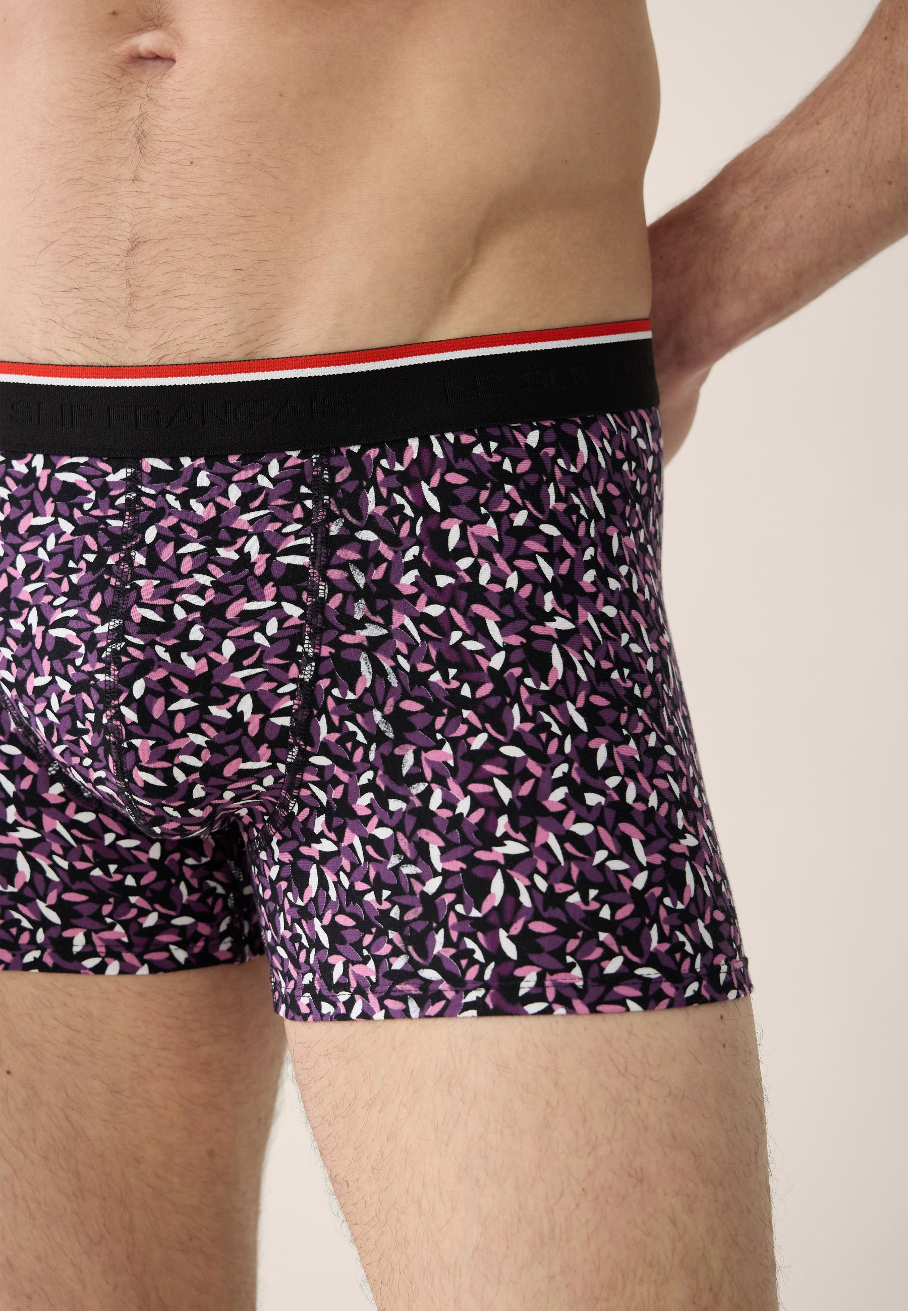 Pack of 2 cotton boxer shorts - Gavotte Plum Boxer Shorts