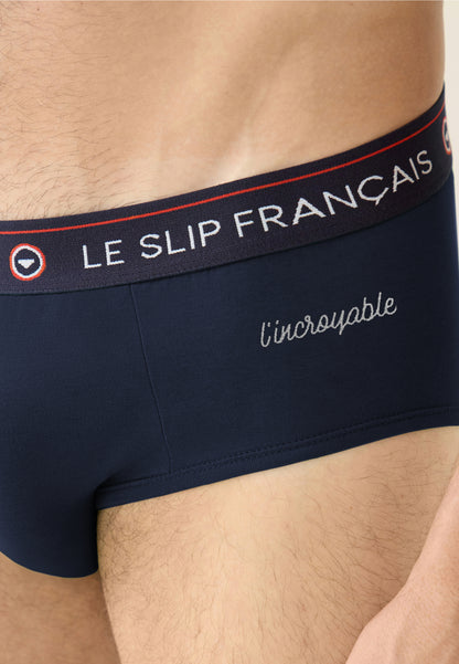 Lot de 3 slips en coton - Slips Marine L'Incroyable Bleu Jean Noir