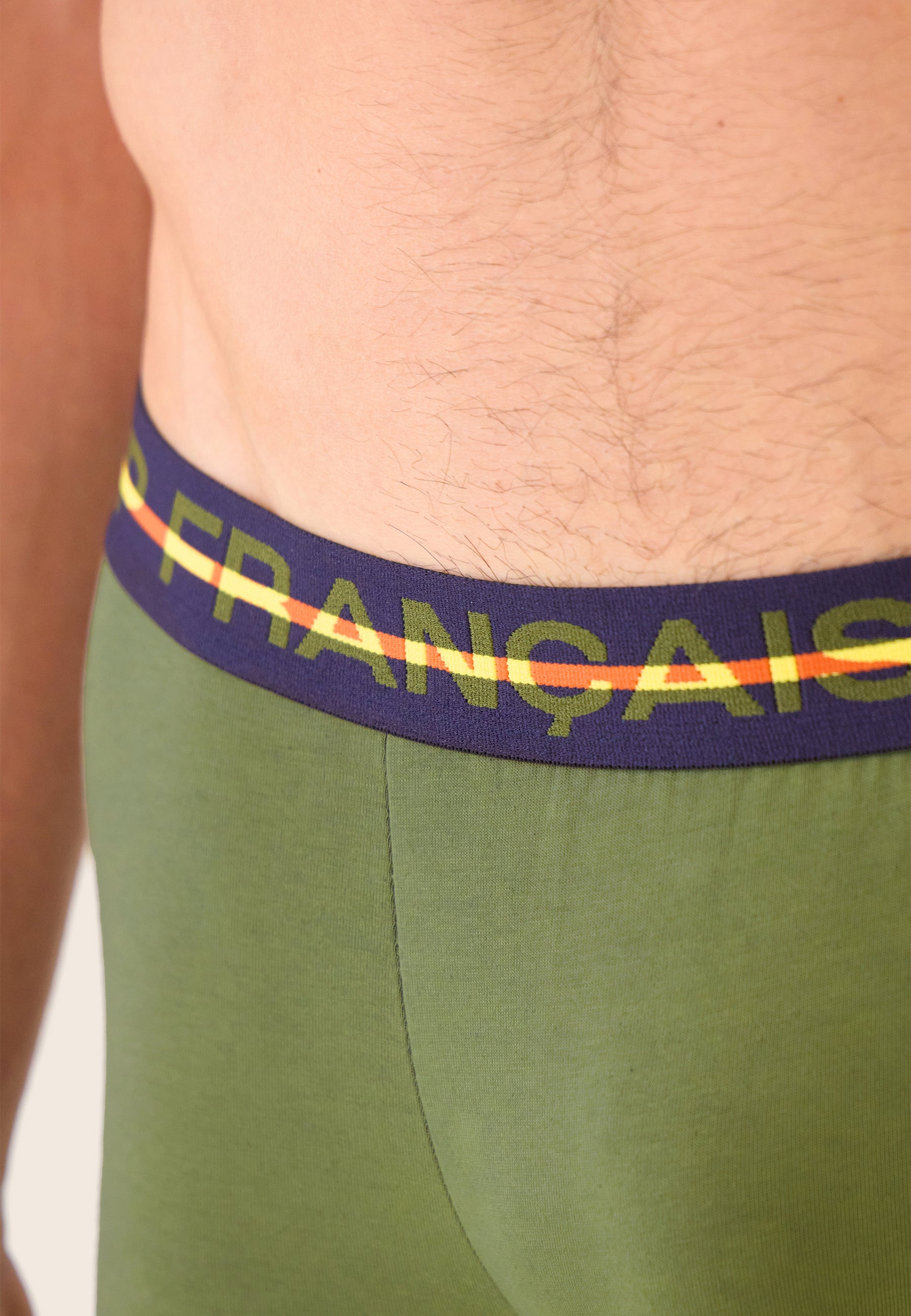 Boxer vert en coton - Redoutable Kaki Veronese