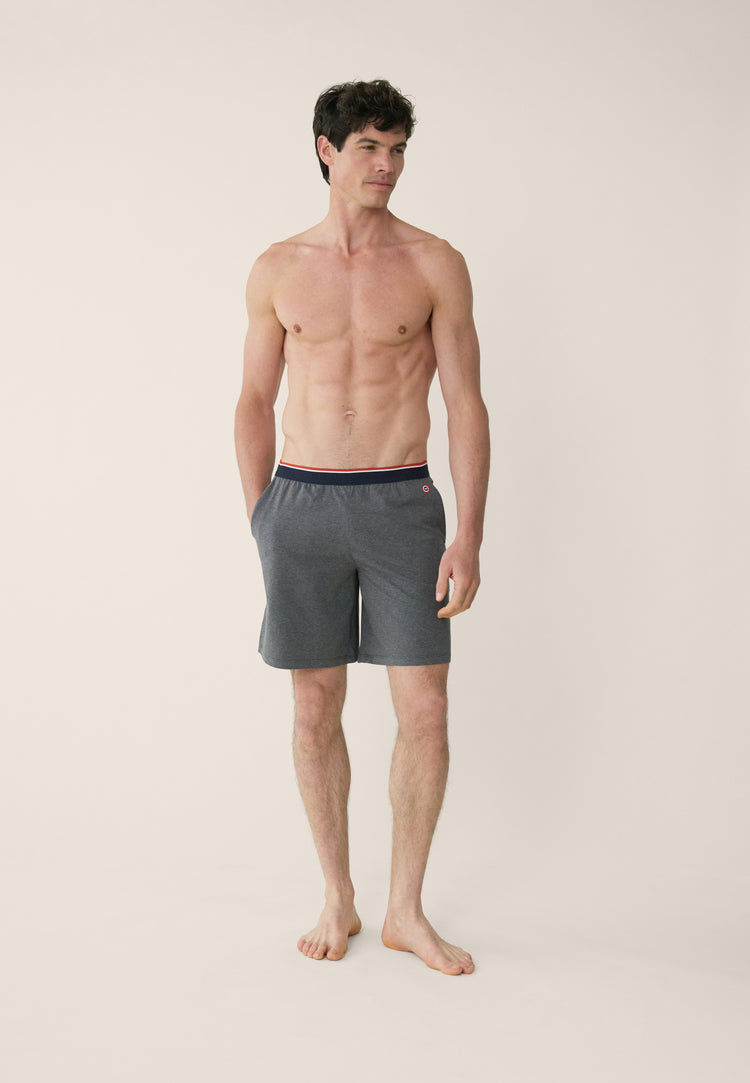 Short de pyjama en coton - Zouzou Anthracite - Le Slip Français - 1