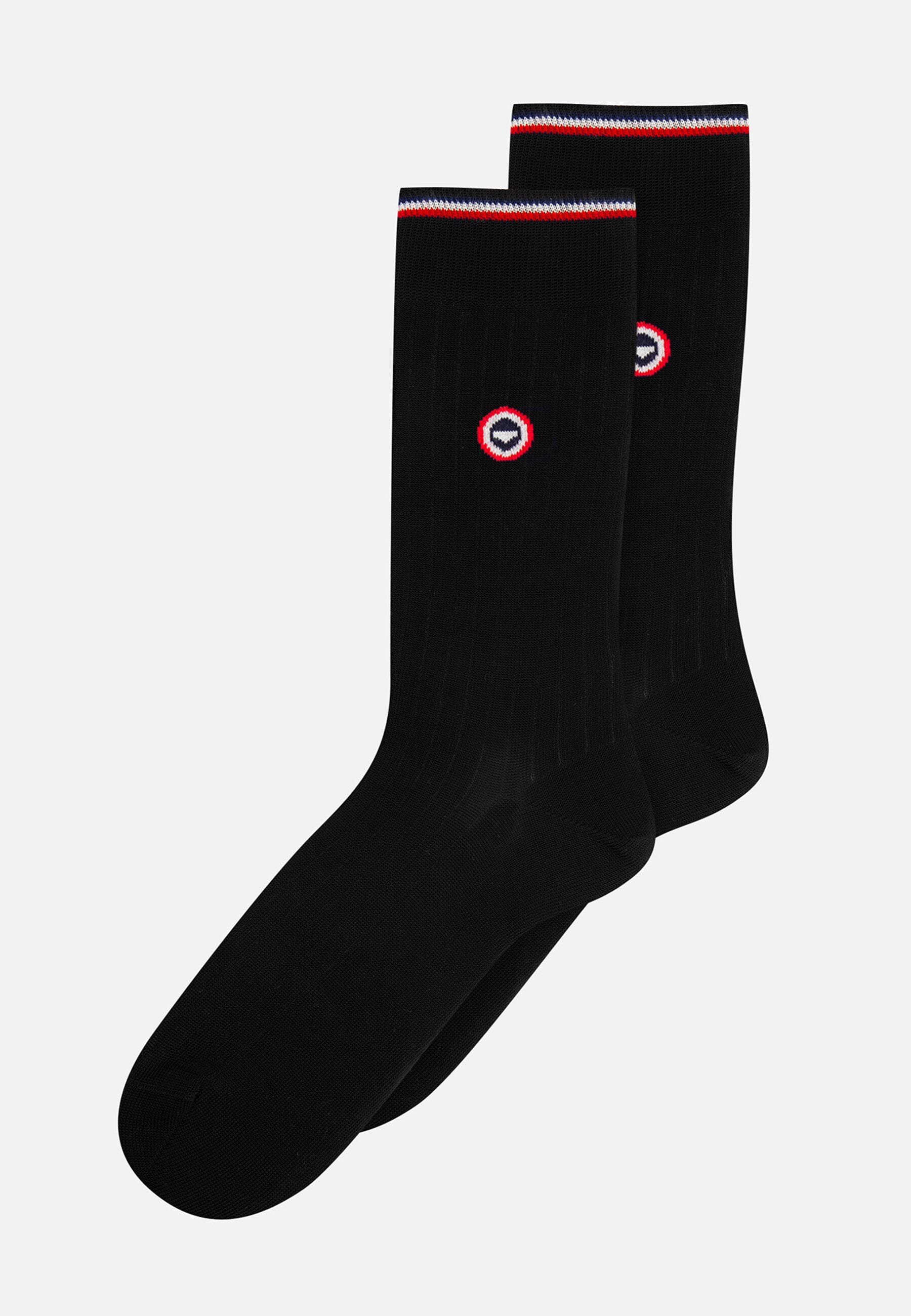 Lot de 2 chaussettes mi-hautes - Chaussettes Anthracite Noir