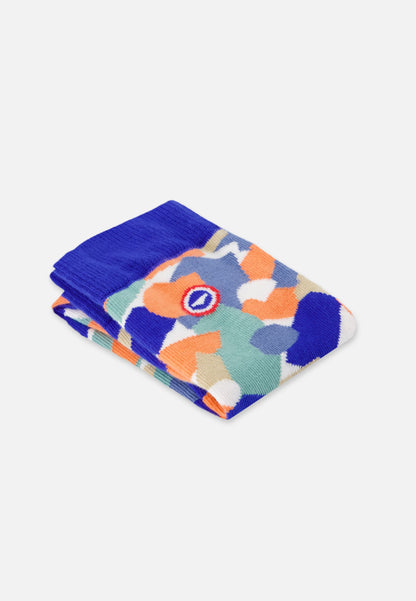 Blue confetti pattern mid-calf socks - Lucas Confetti Nautical Blue