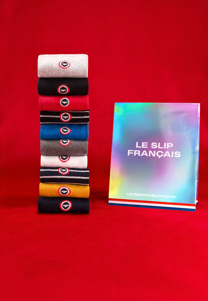 Lot de 10 chaussettes mi-hautes en coton - Chaussettes Rayures Blanches Marine Bleu turquoise Gris Moutarde Rouge Cerise Blanc Noir Rayures Noir Gris Noir