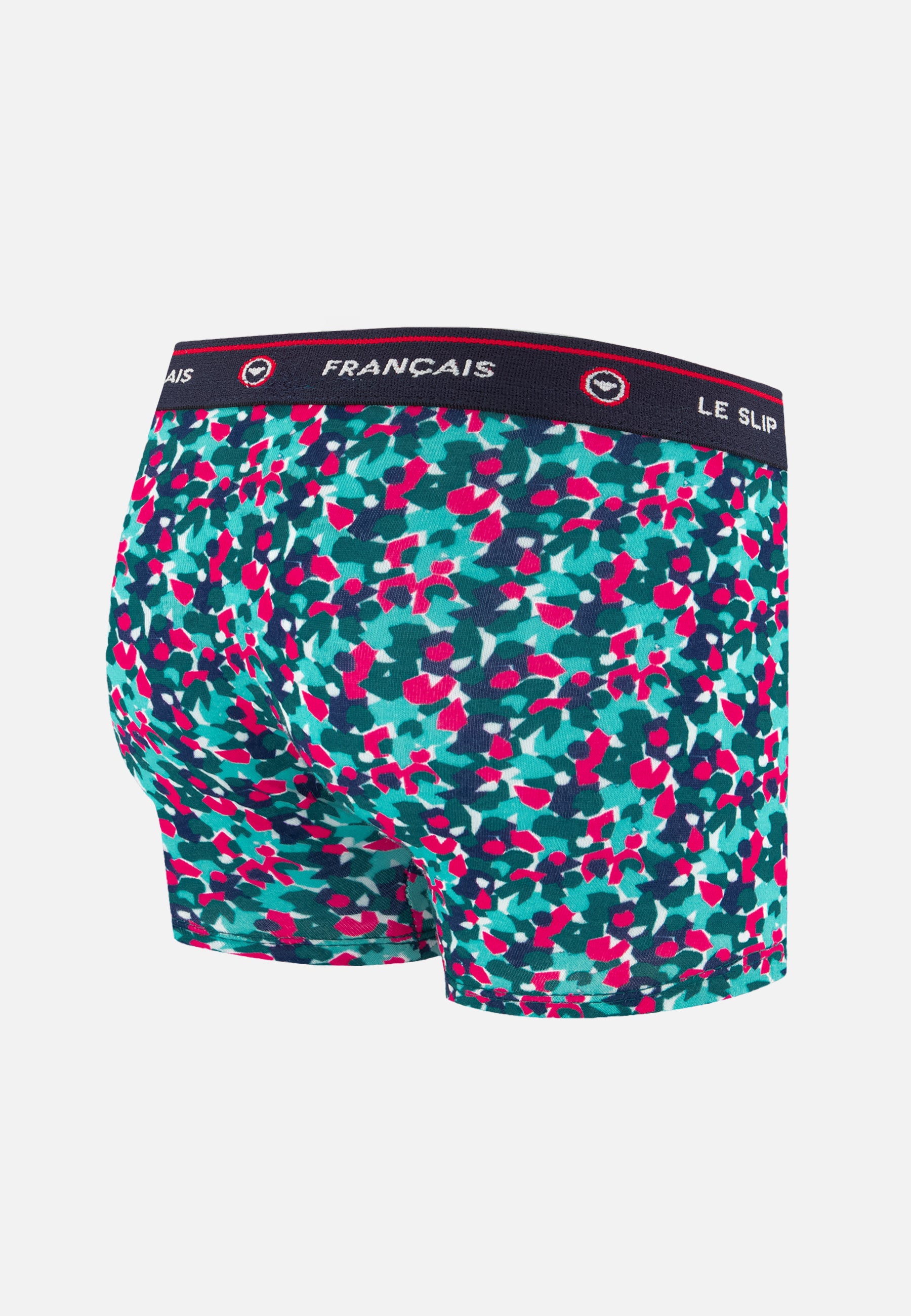 Boxer enfant vert à motif confetti en coton - Petit Joseph Confetti Vert D'Eau