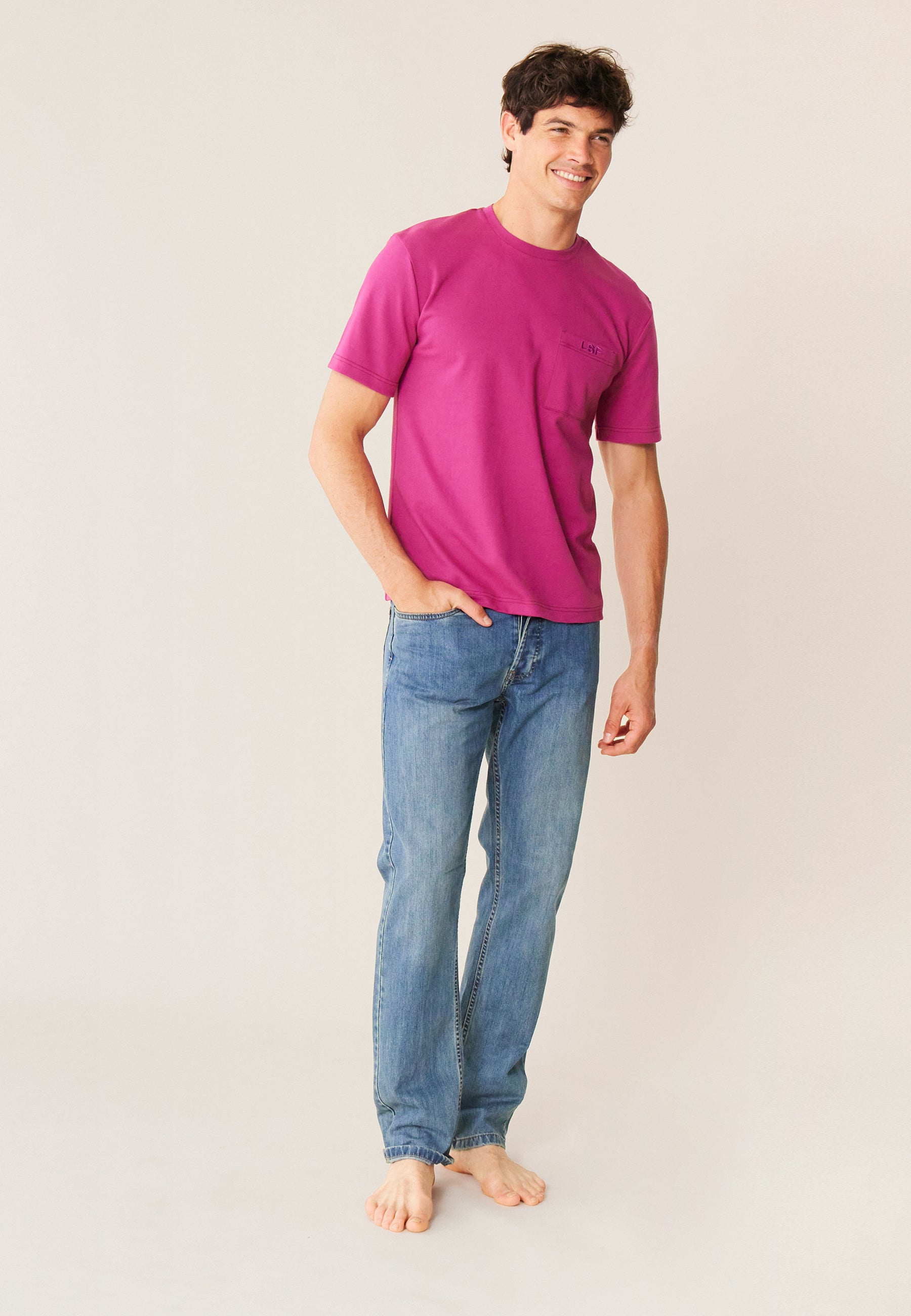 Men's cotton T-shirt - Sasha Betterave