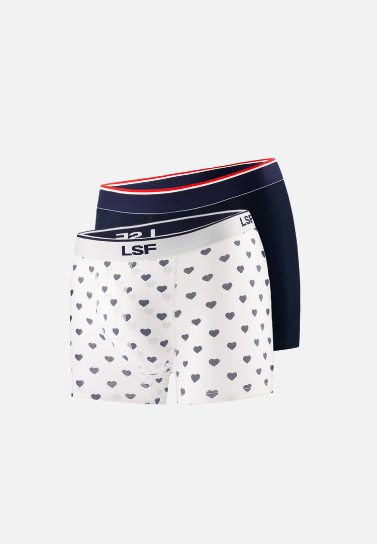Marius Navy Boxer Duo Pack Little Navy Heart - Le Slip Français - 1