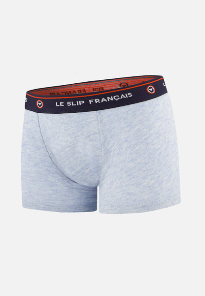 Boxer enfant bleu en coton - Petit Joseph Bleu Ciel Chine