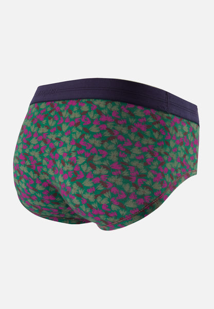Slip en coton - Terrible Imprimé Poppy Epicea Betterave