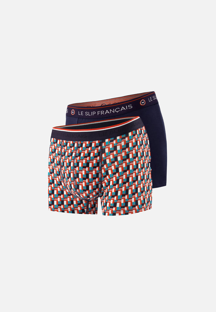 Marius Corbusier Redoutable Marine Boxer Duo Pack - Le Slip Français - 1