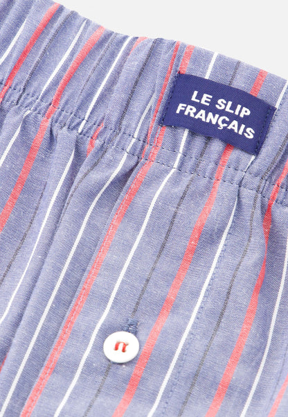 Caleçon à rayures tricolores en coton - Jacques Rayures Tricolores