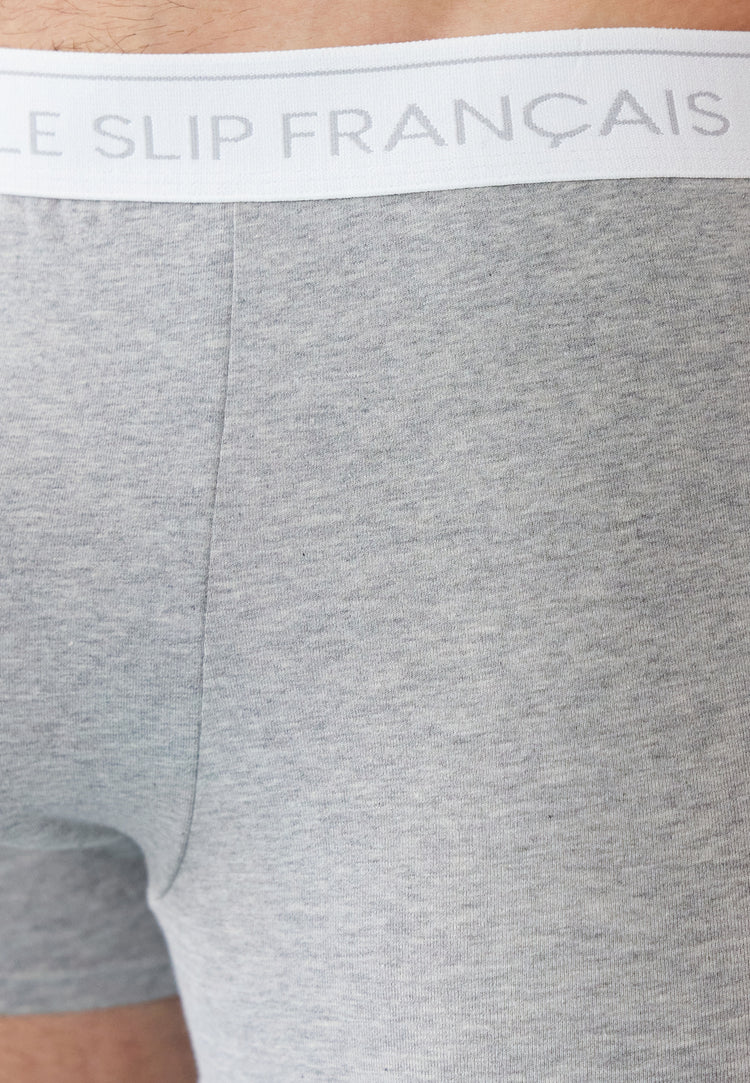 Pack Duo Boxer Redoutable Gris Chiné Marius Caviar Lagon - Le Slip Français - 6
