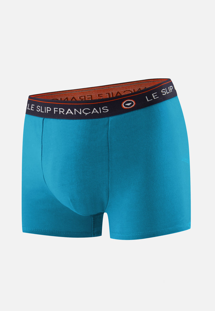 Boxer bleu topaz en coton - Redoutable Topaz - Le Slip Français - 1