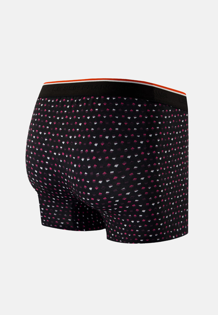 Boxer noir imprimé géométrique - Marius Petits Carres Noir - Le Slip Français - 7