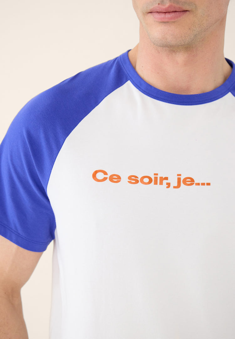 Ensemble pyjama Nathanael Blanc Bleu Eblouissant - Le Slip Français - 3