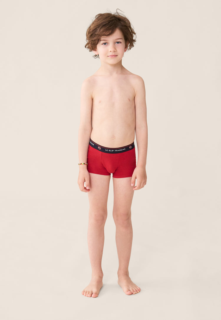 Boxer enfant rouge en coton - Petit Joseph Rouge - Le Slip Français - 4