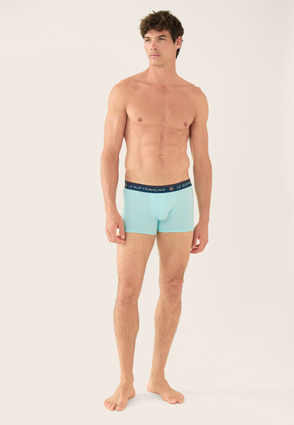 Green cotton boxer shorts - Redoutable Aqua Green