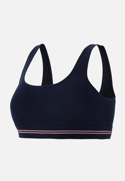 Brassière bleu marine sans couture en coton - Anais Marine