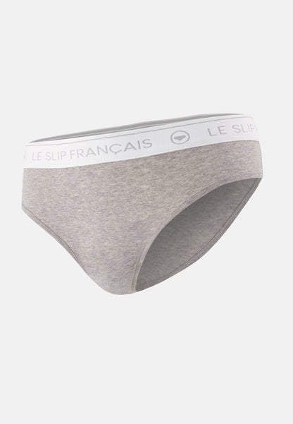 Culotte taille haute grise en coton - Rieuse Grise