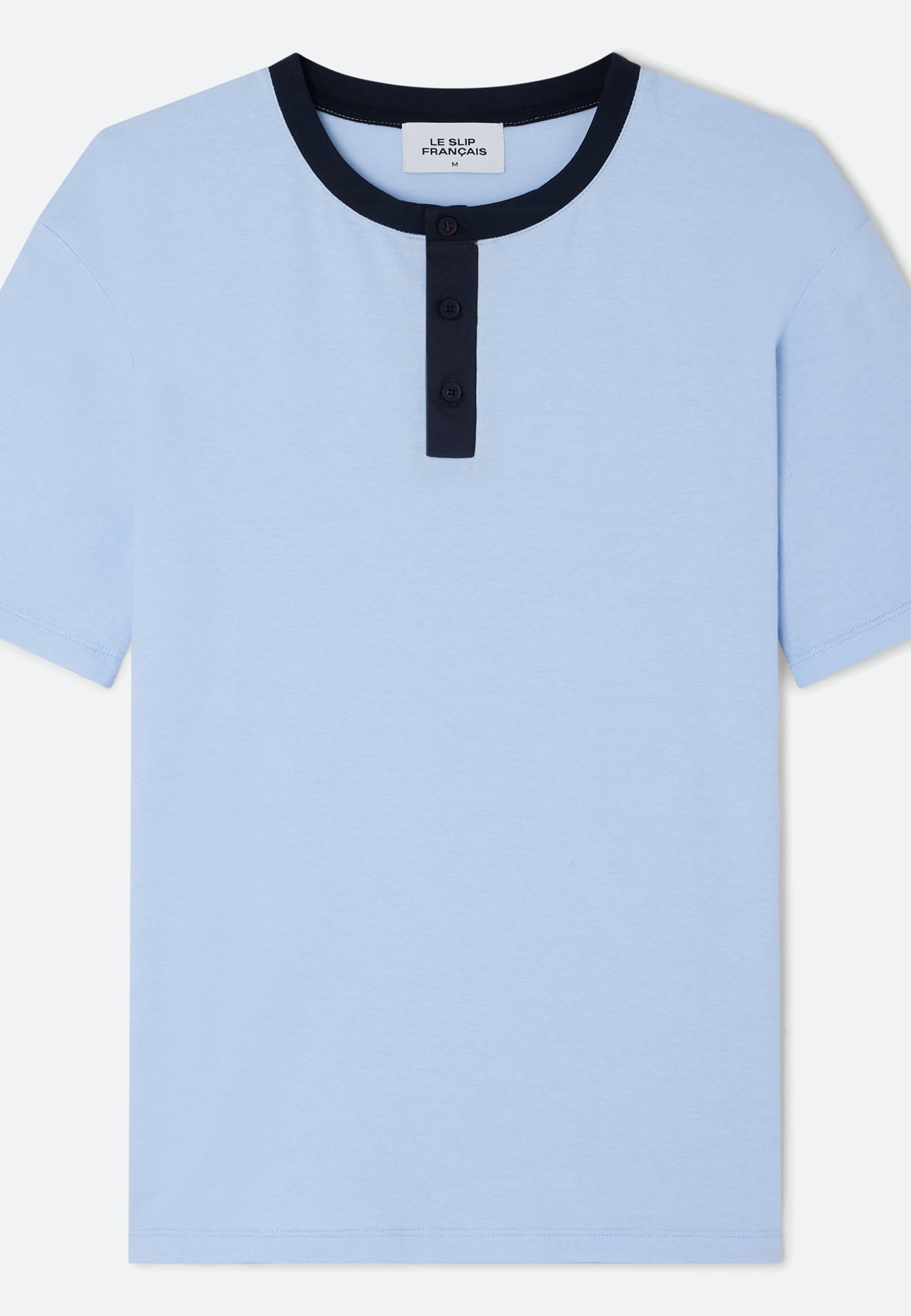 Ensemble de pyjama t-shirt et short en coton - Ensemble Pyjama Yvan Bleu ciel