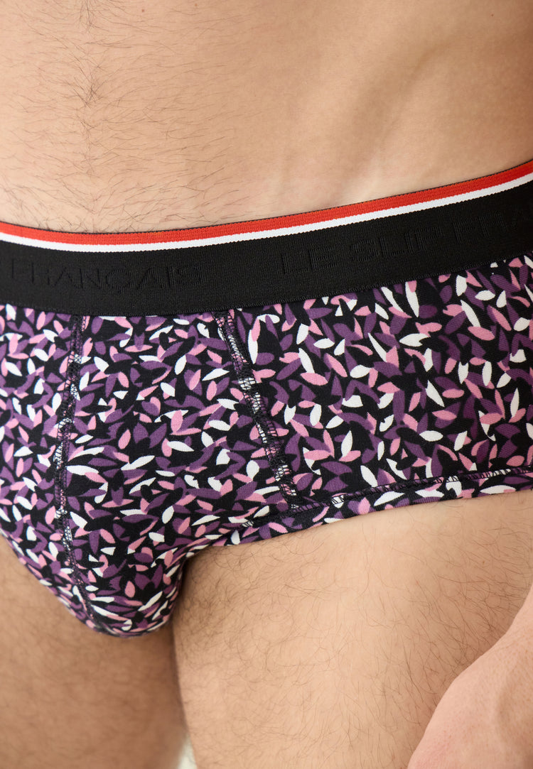 Slip imprimé gavotte prune en coton - Terrible Gavotte Prune - Le Slip Français - 5