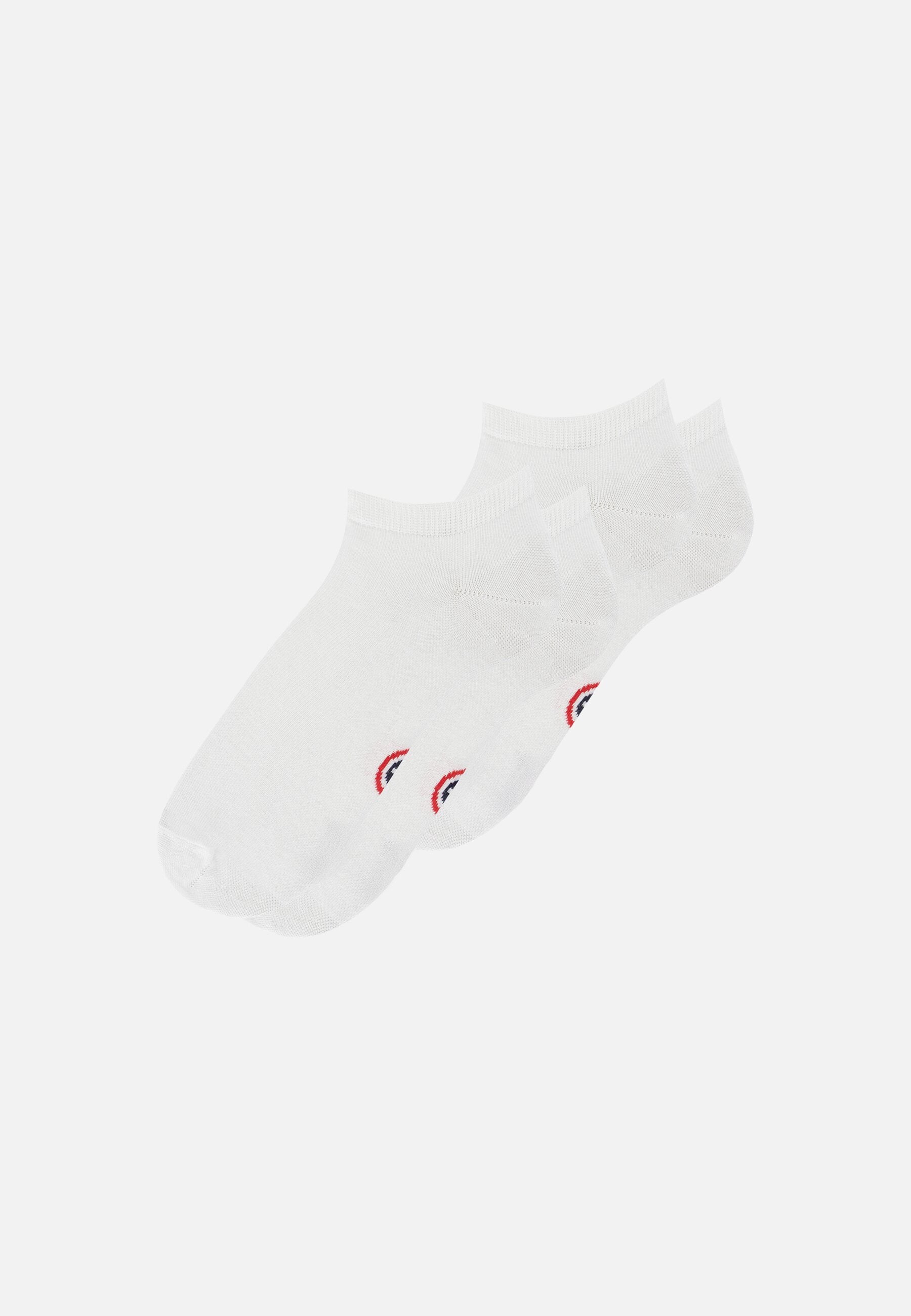 Lot de 2 socquettes en coton - Chaussettes Blanches