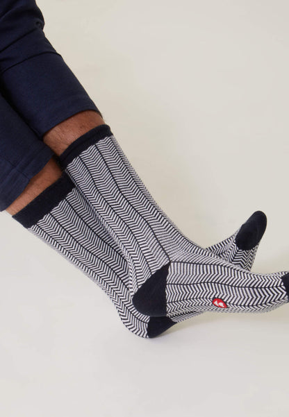 Mid-calf cotton socks - Lucas Chevron