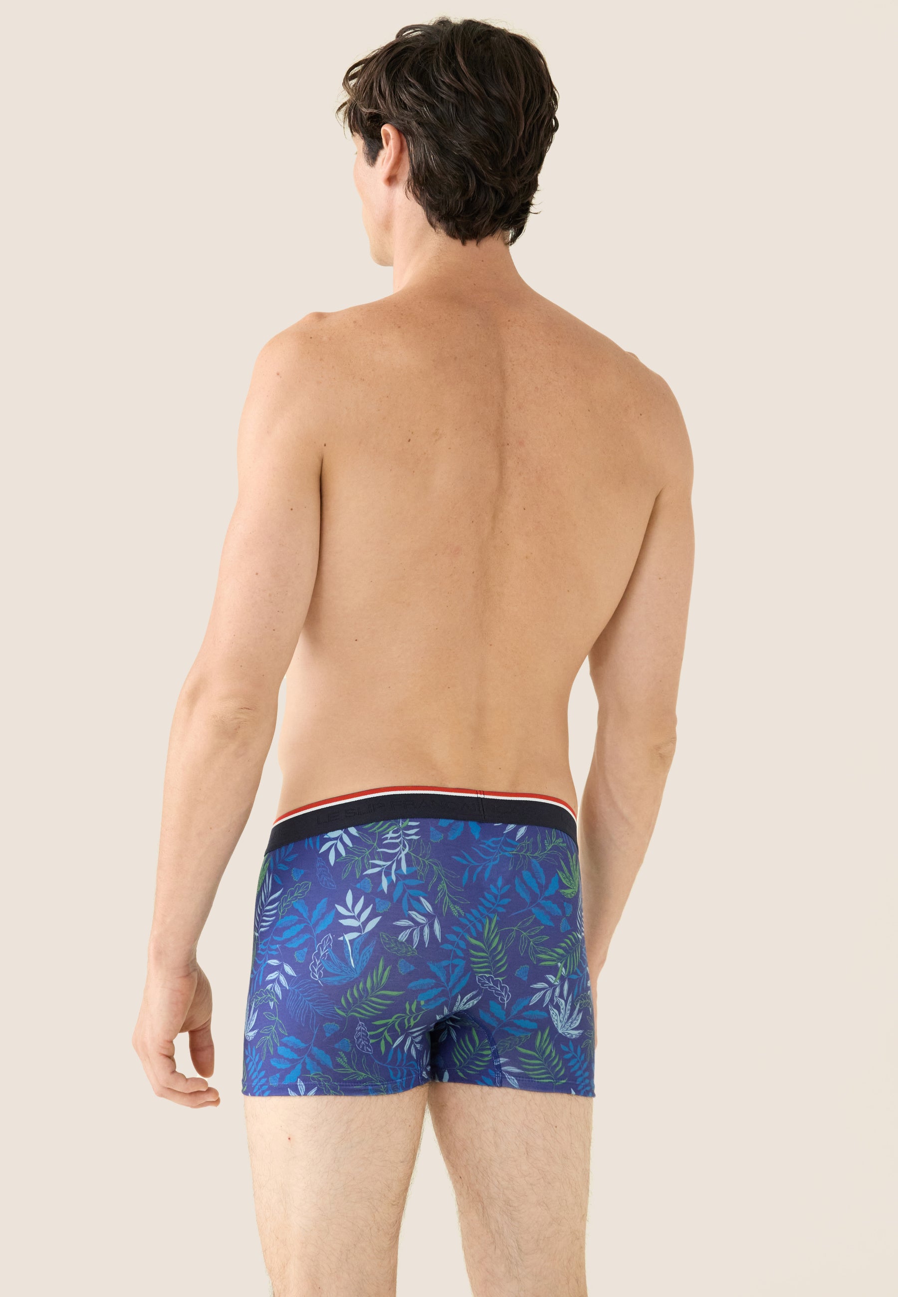 Indigo leaf cotton boxer shorts - Marius Sous Bois Indigo